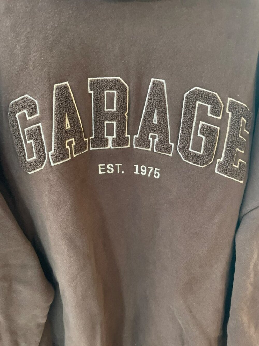 Garage Ultra Fleece Hoodie Armadillo Brown Women's Size L/XL MSRP$80 NWT - Picture 2 of 7